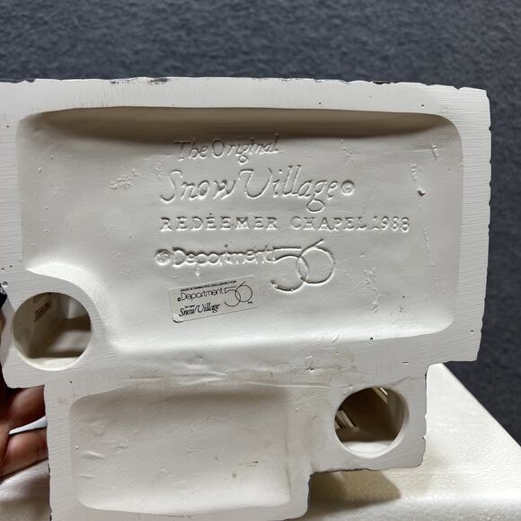 Department 56 Original Snow Village Redeemer Church 5127-6 w/ Light Cord/No Box - Picture 8 of 8